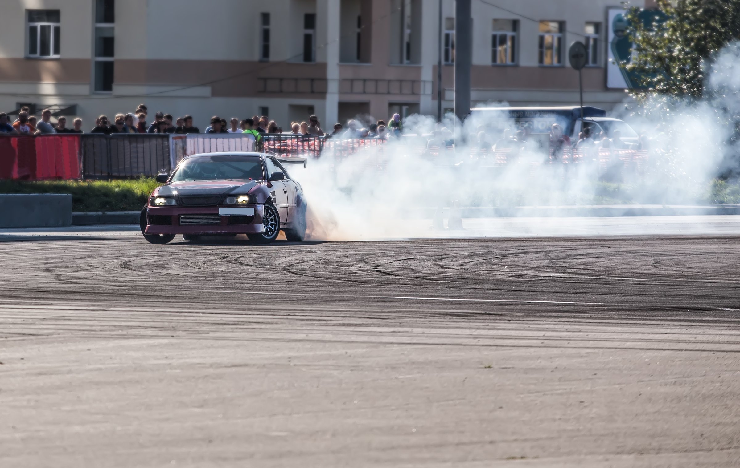 Drift car on track
