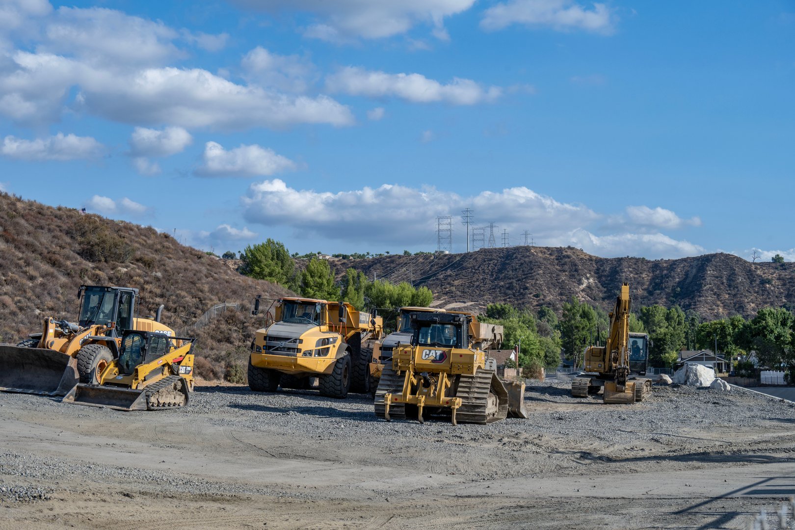 A public works crew is starting to clean out the storm drains