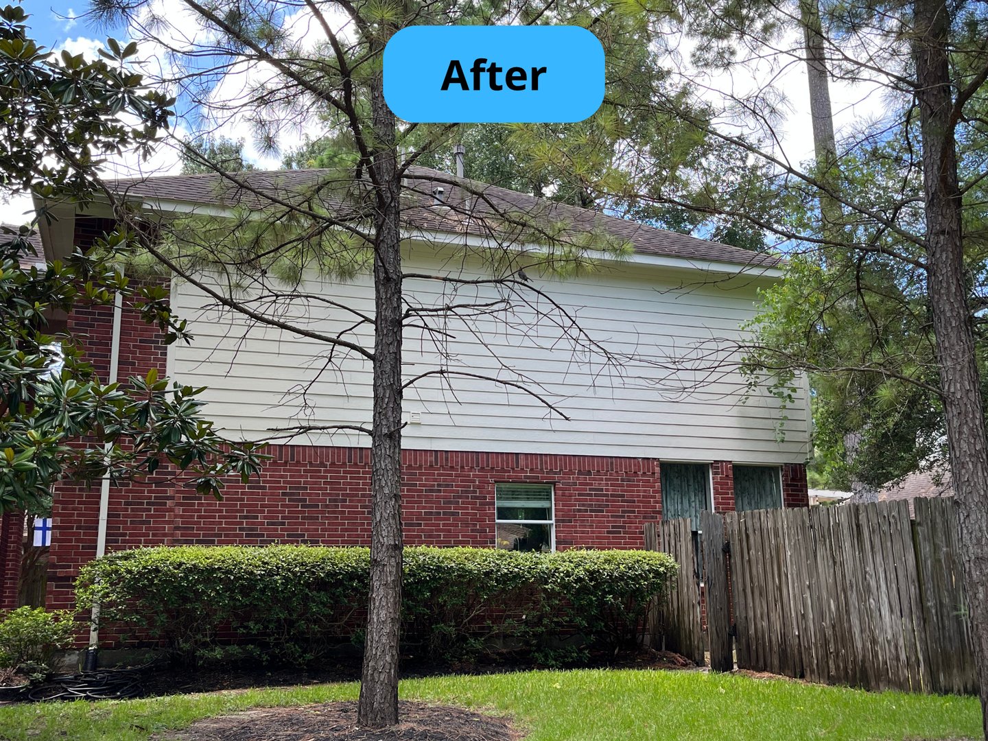 After organic stain removal