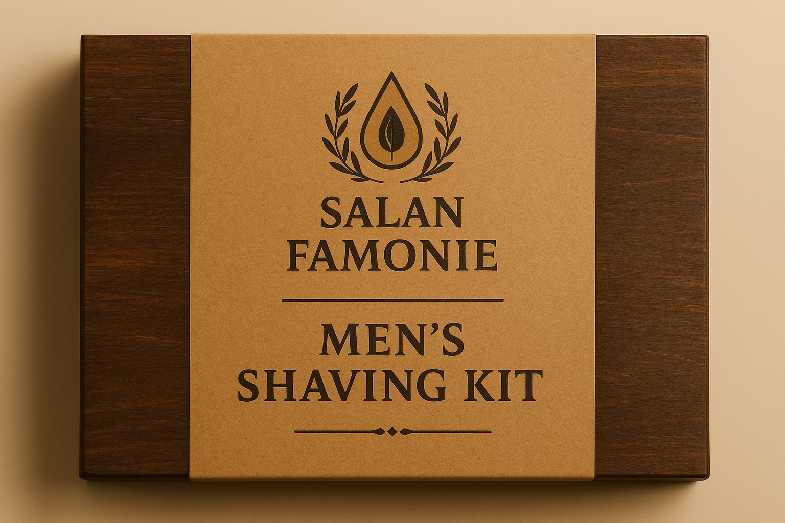 Wooden Shaving Kit Gift Box