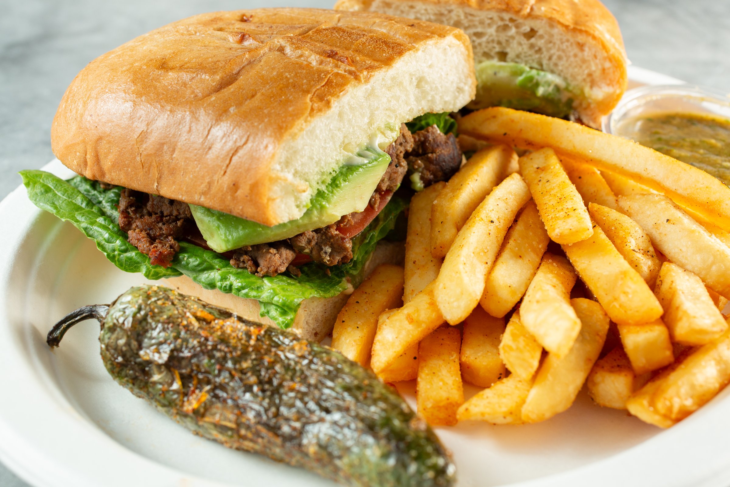 A view of a torta sandwich