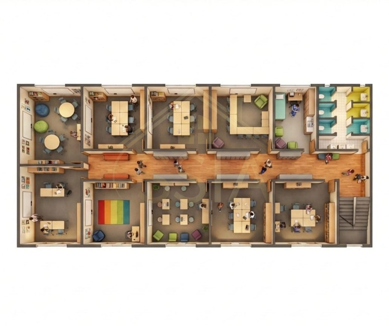 Modular Modern School Interior