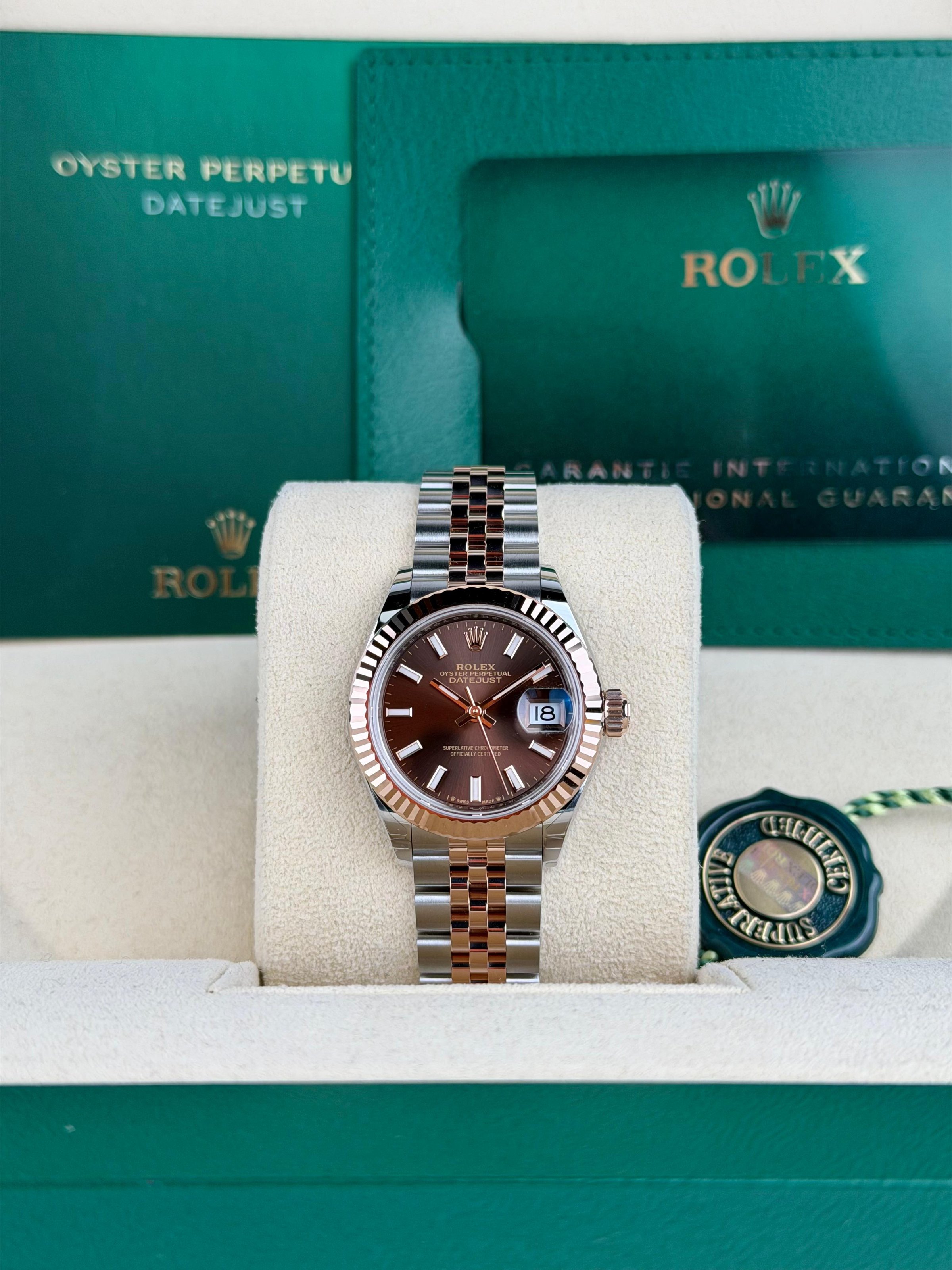 Rolex Datejust 28mm Chocolate Index