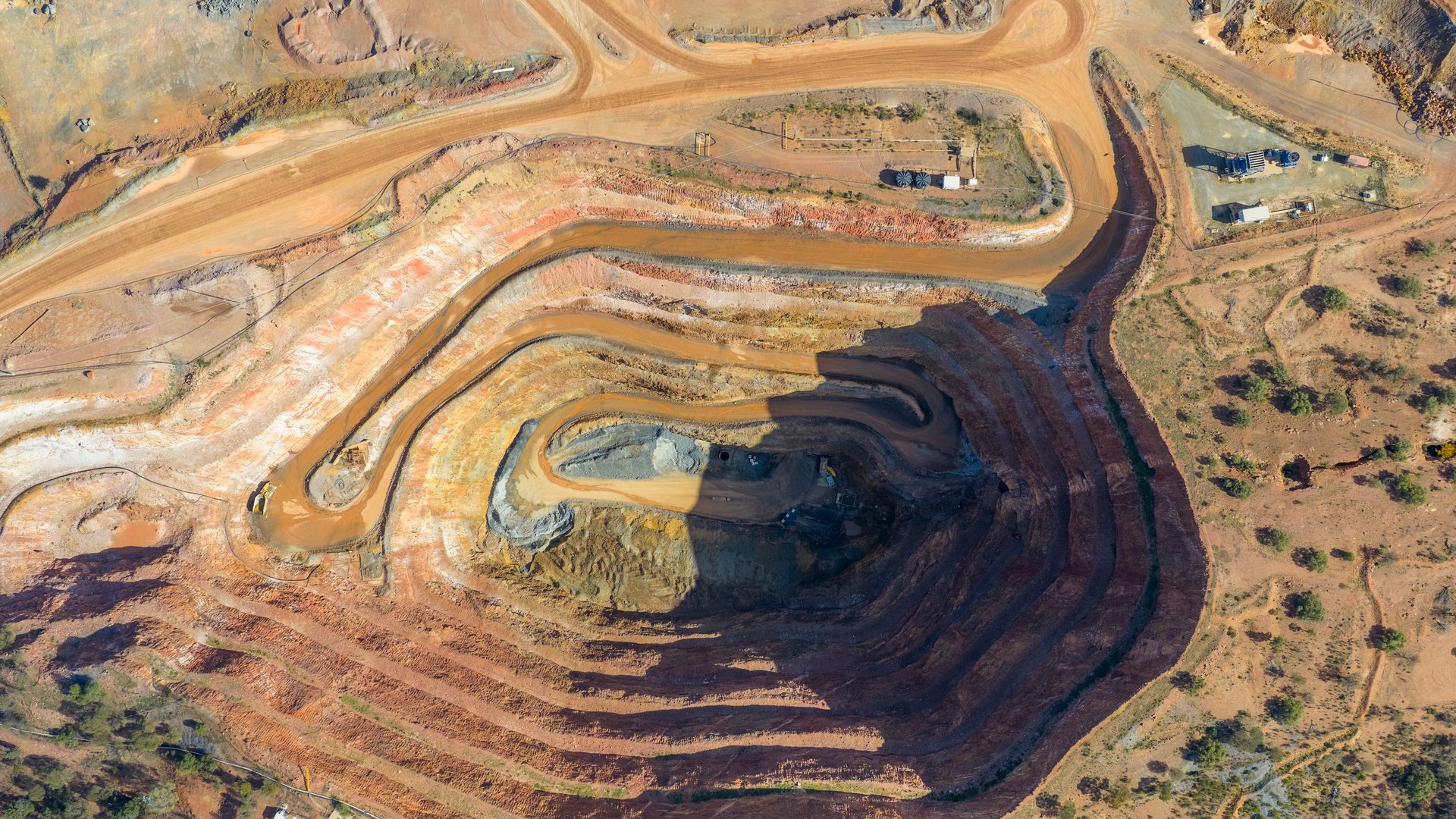 Copper and zinc mine at Cobar in western New South Wales, Australia