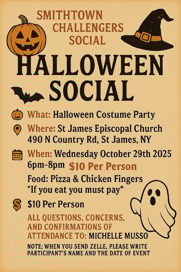 Halloween social event flyer