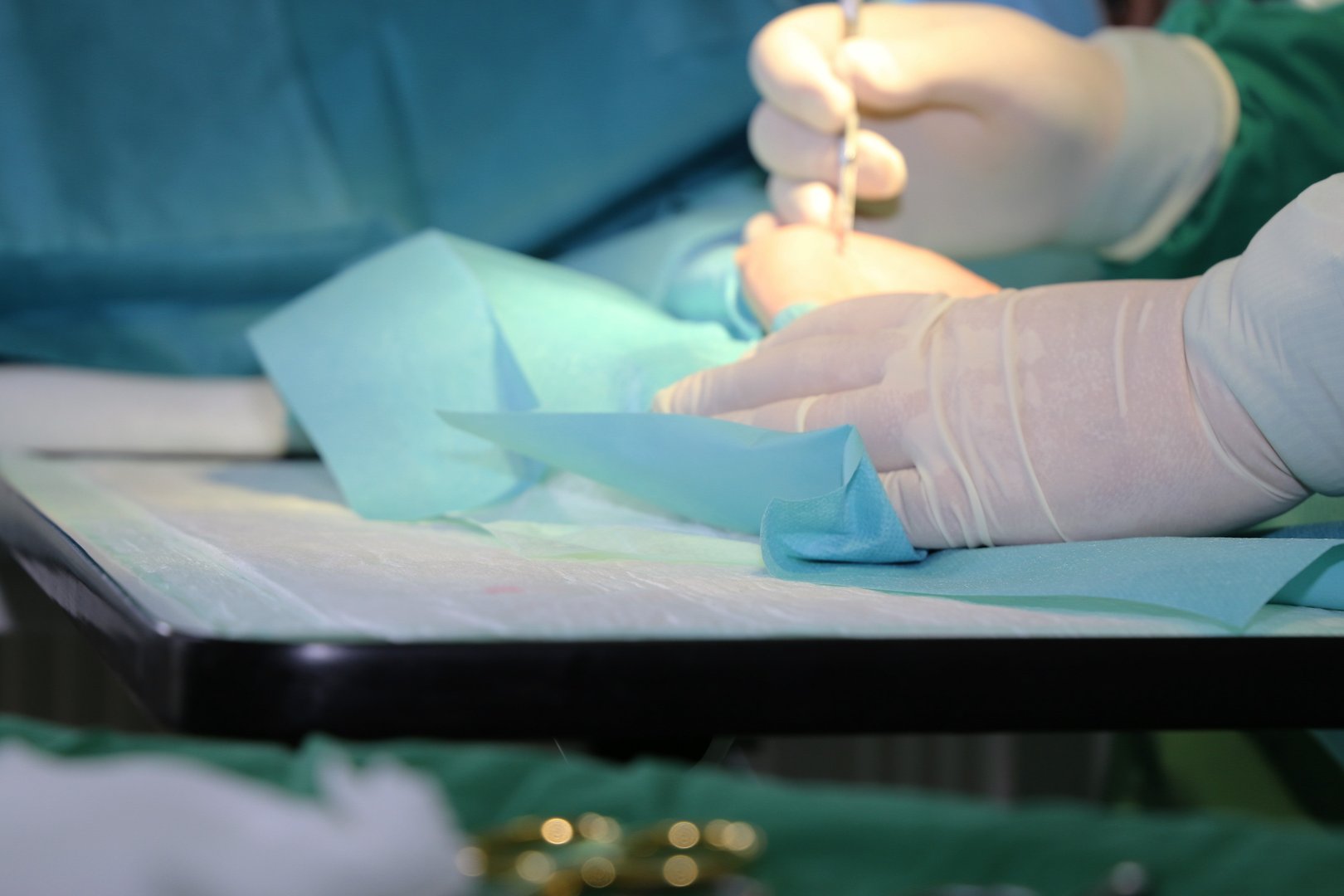 Surgeon operating carpal tunnel syndrome