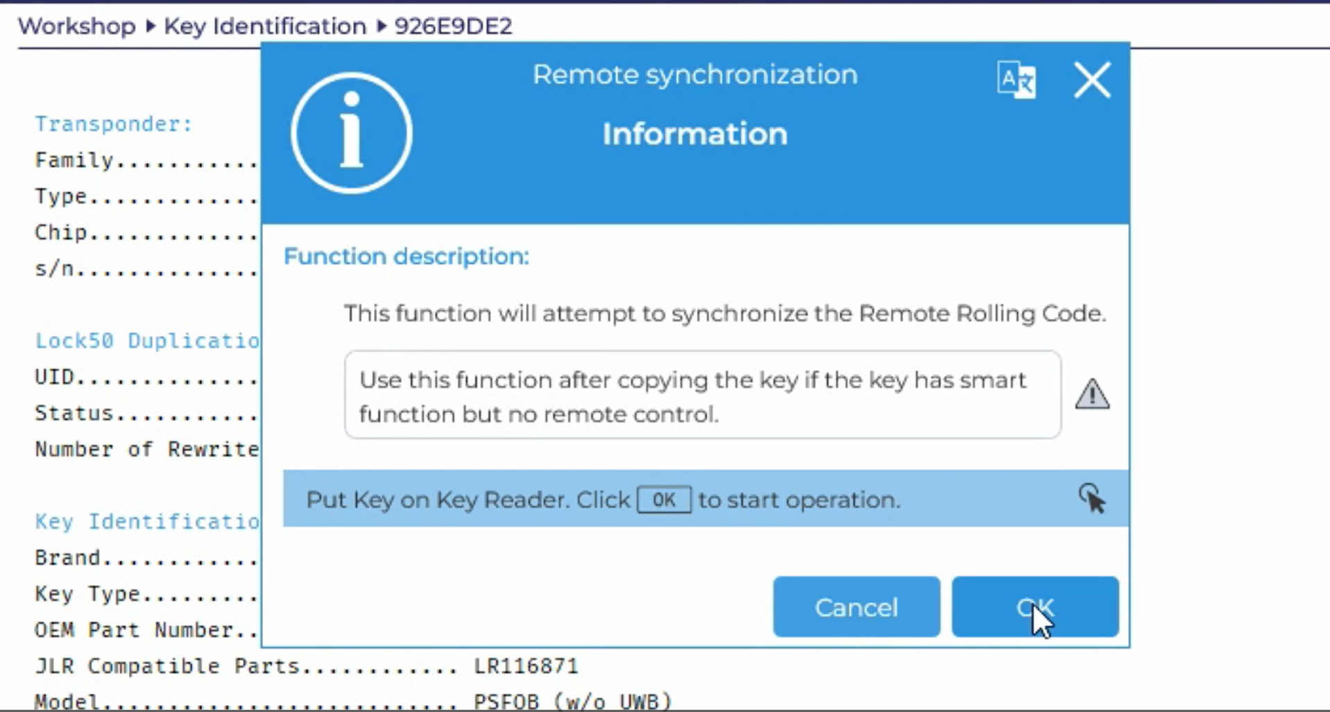 Rolling Code Sync Unlocked Key