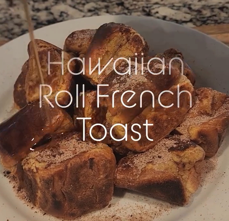 King's Hawaiian French Toast Bites with cinnamon sugar and maple butter