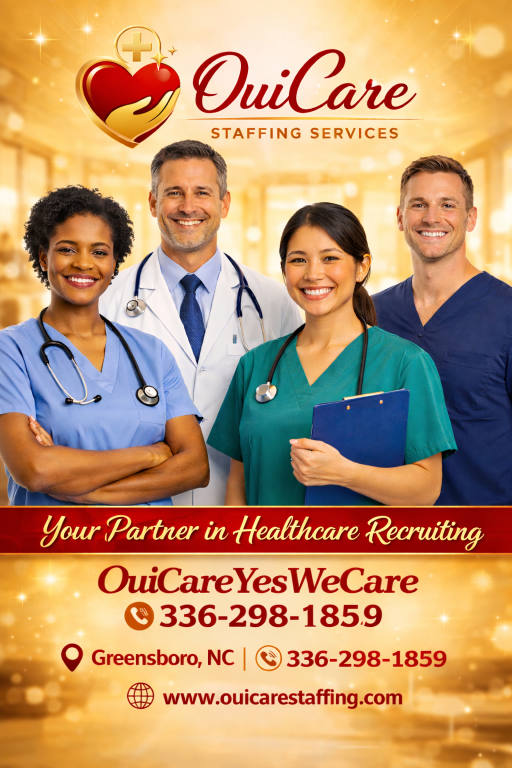 Healthcare recruitment handshake