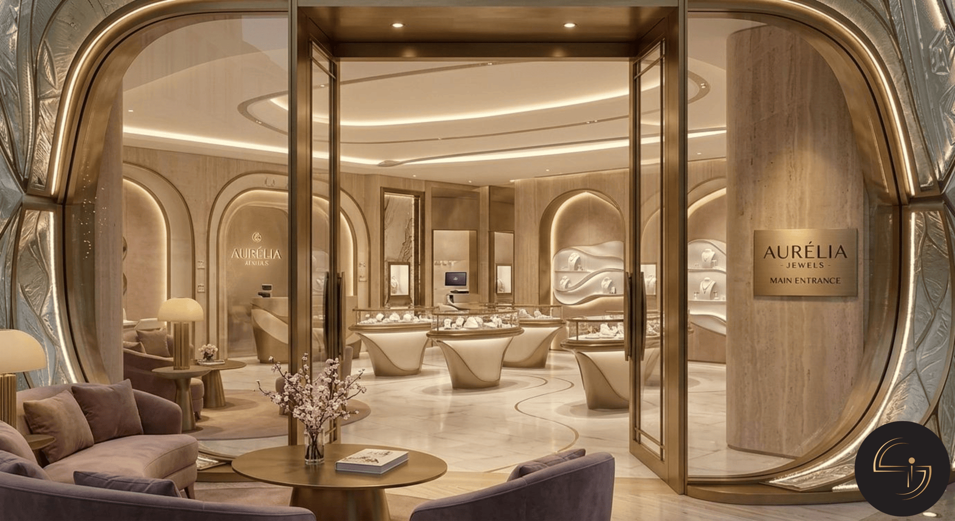 Elegant Jewellery Shop interior