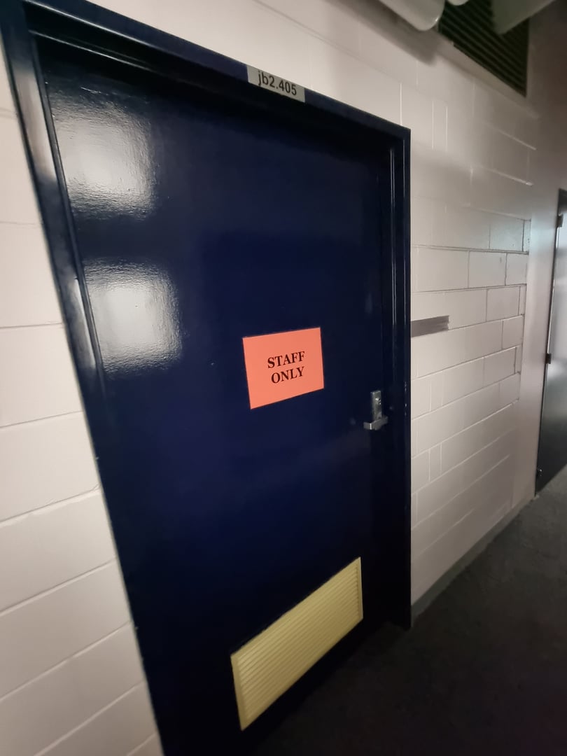 Quality Painting Group high-rise office complex project - additional before view of original building condition