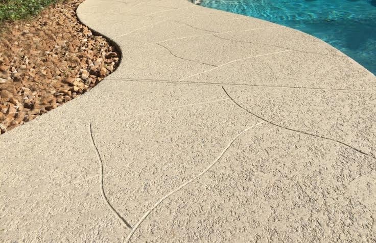 Decorative overlay pool deck