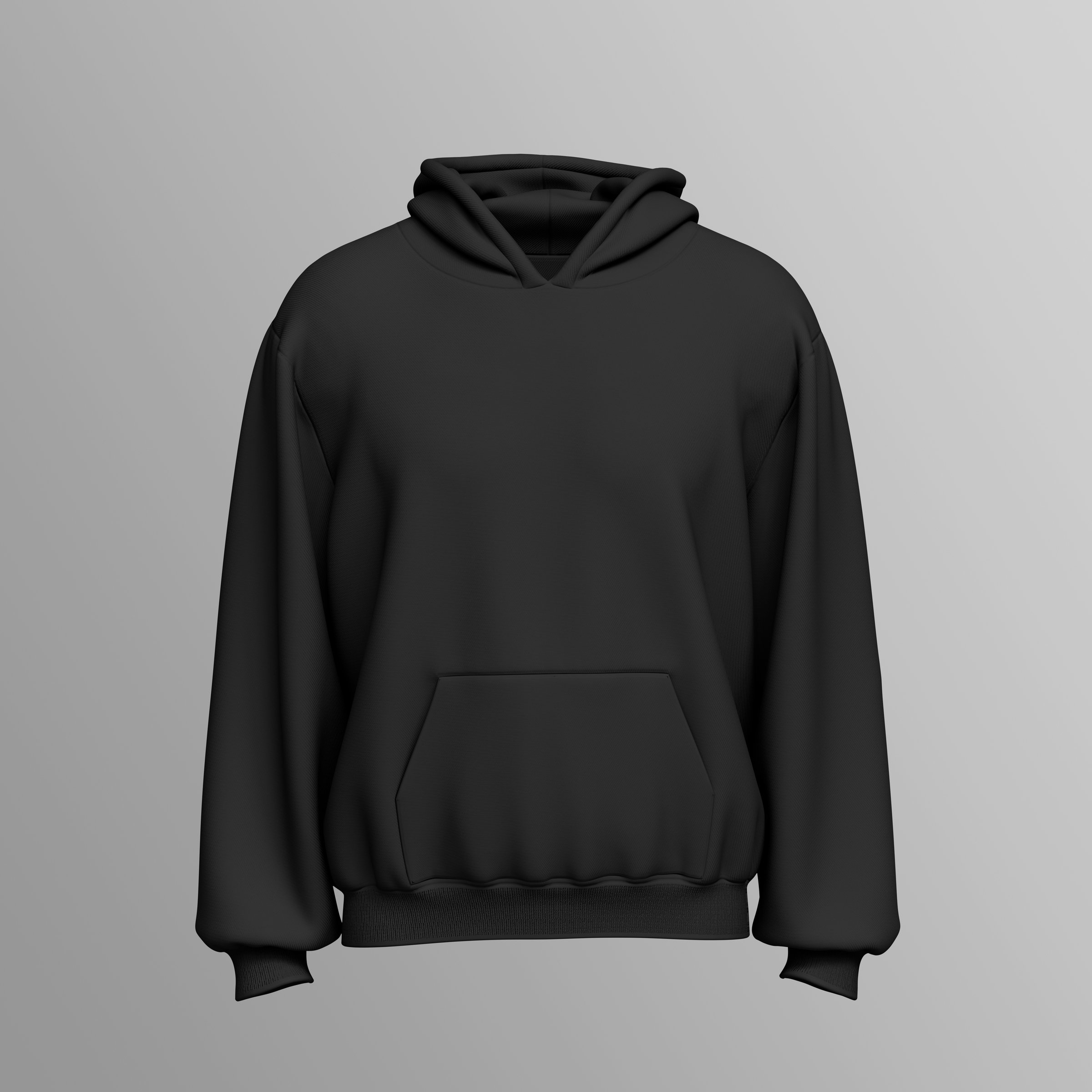 Black Hoodie Shirt Mock up. 3D Rendering