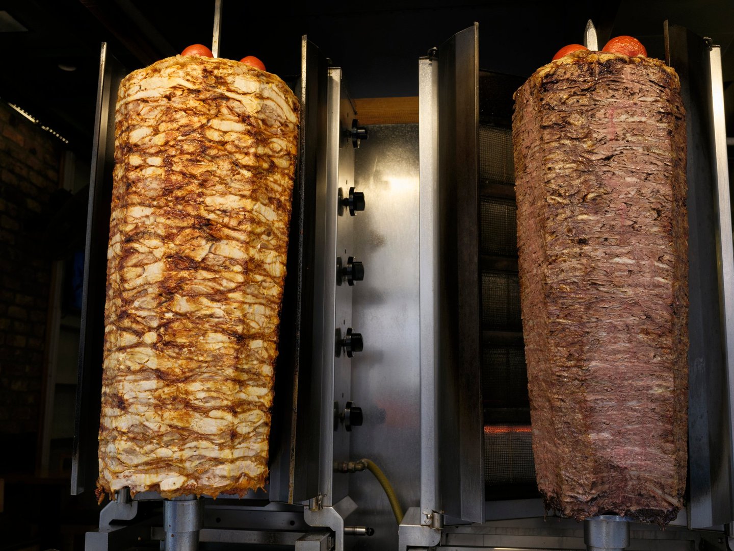 Delicious beef and chicken doner kebabs