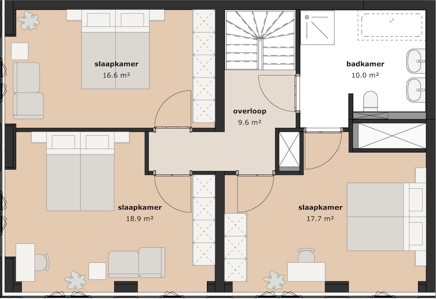Putgraaf210 - Maisonette 1 Vierde Verdieping
