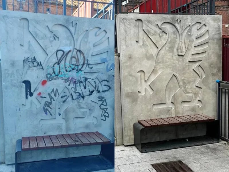 Laser cleaning machine for graffiti removal