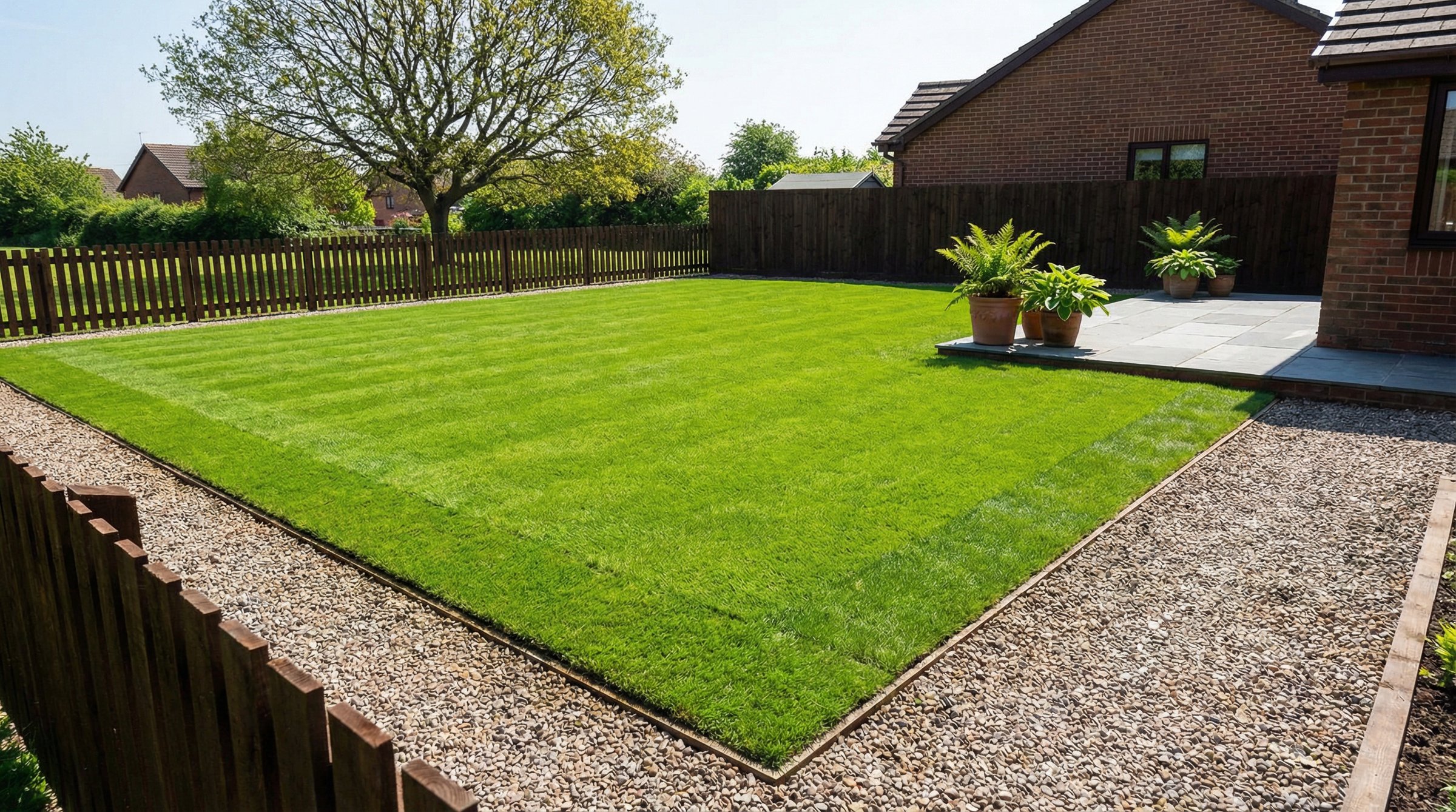 Garden after landscaping transformation