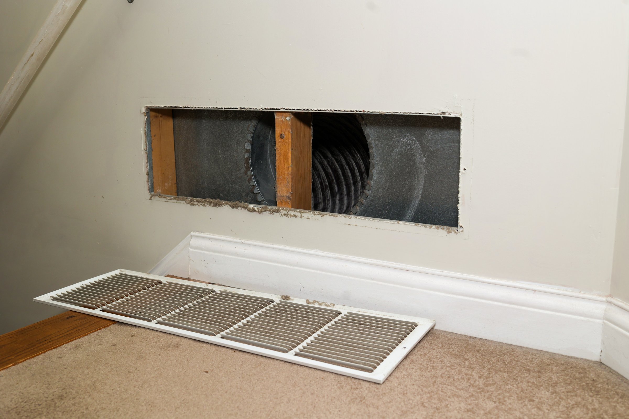 A vent off of a air duct
