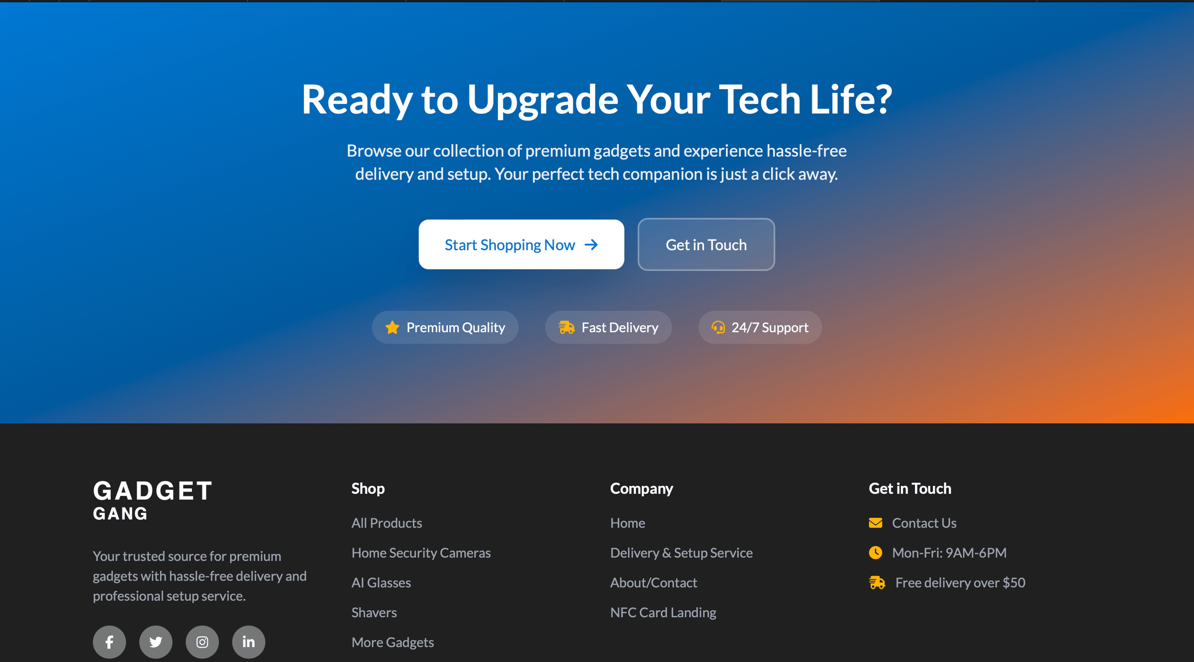 Gadget Gang Tech Marketplace screenshot