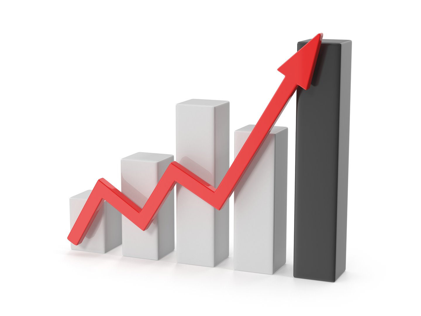 Financial growth chart rising - business and economic progress
