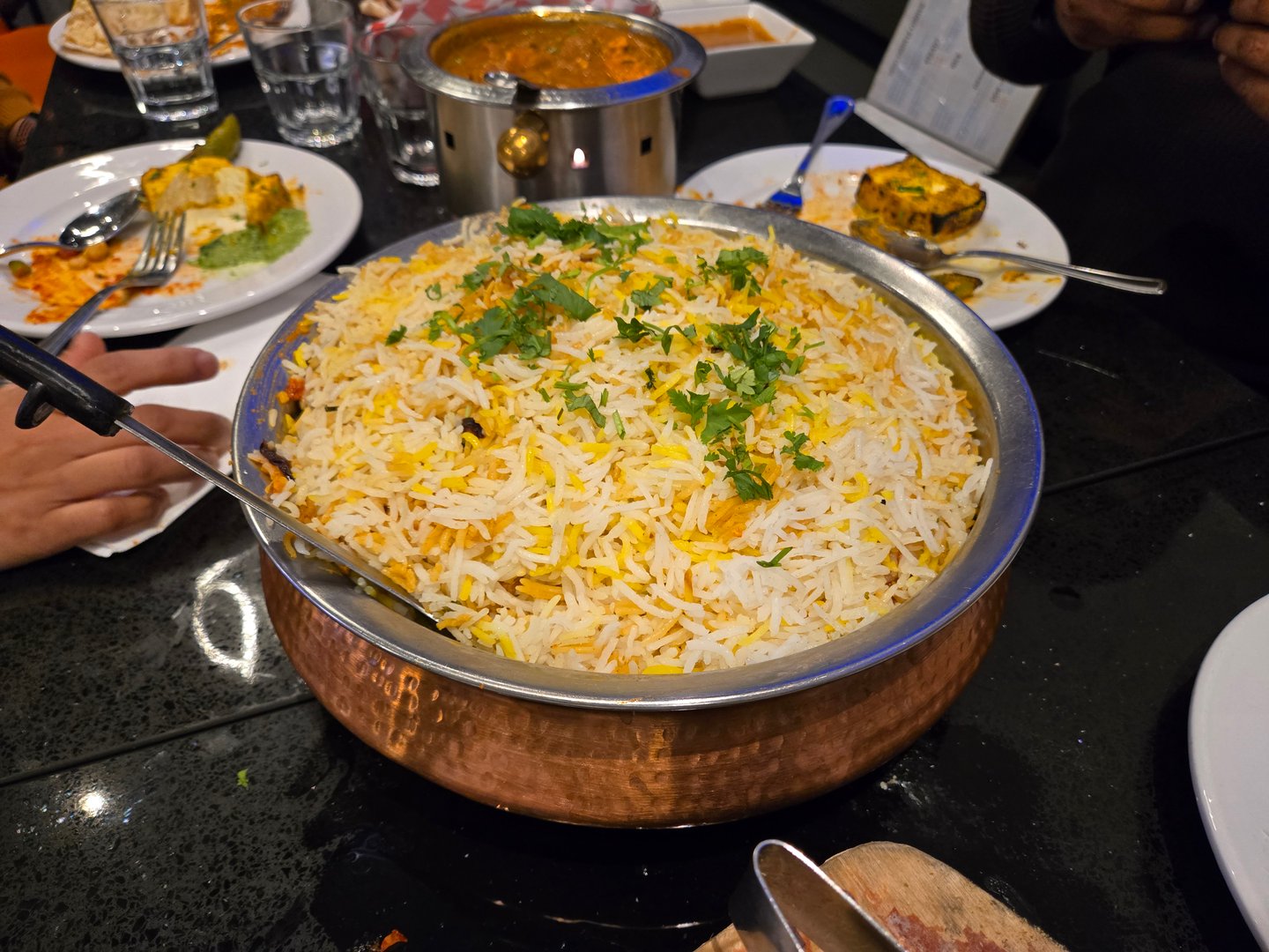 Paneer biryani with Salem