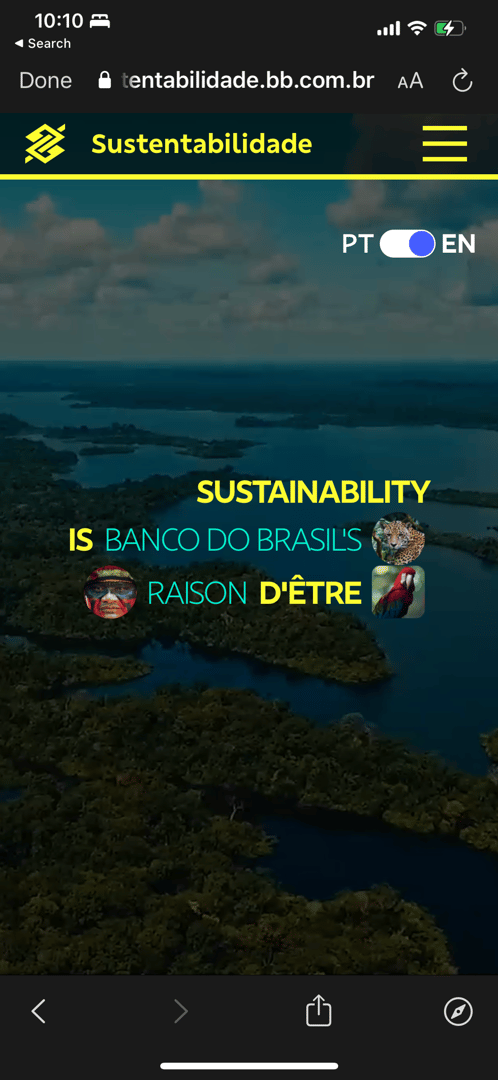 Banco do Brasil Sustentabilidade campaign