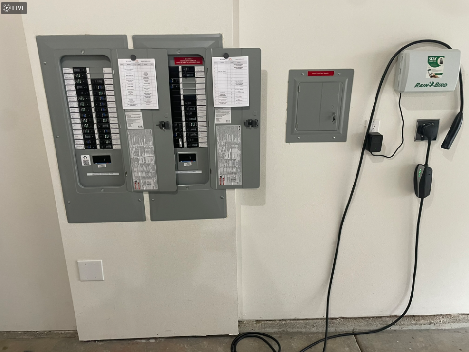 Clean electrical installation with organized wiring and professional setup