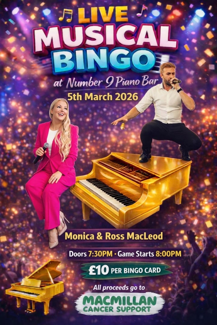 Musical Bingo with Monica & Ross Macleod - MacMillan Cancer Support