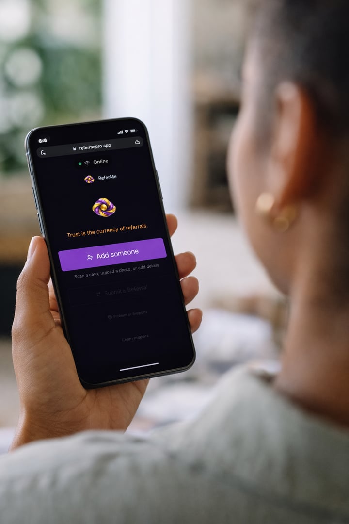 ReferMe mobile app