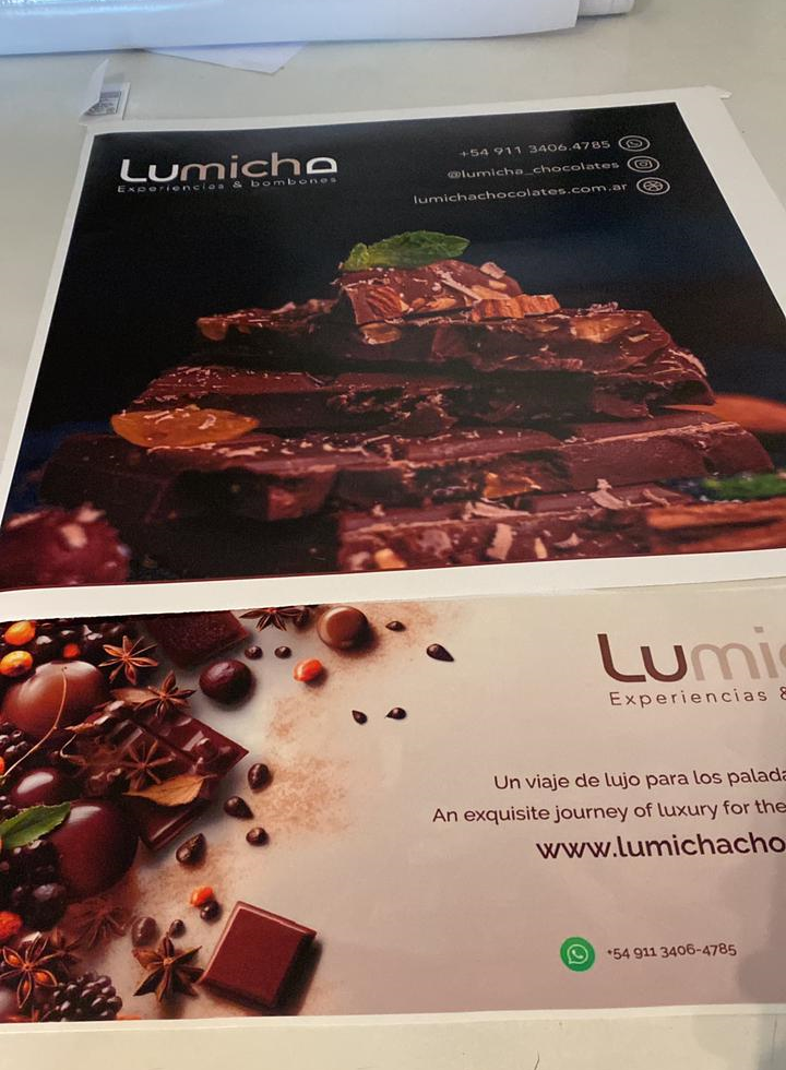 Cartel placa vinilo mate laqueado Lumicha - señalización empresarial profesional