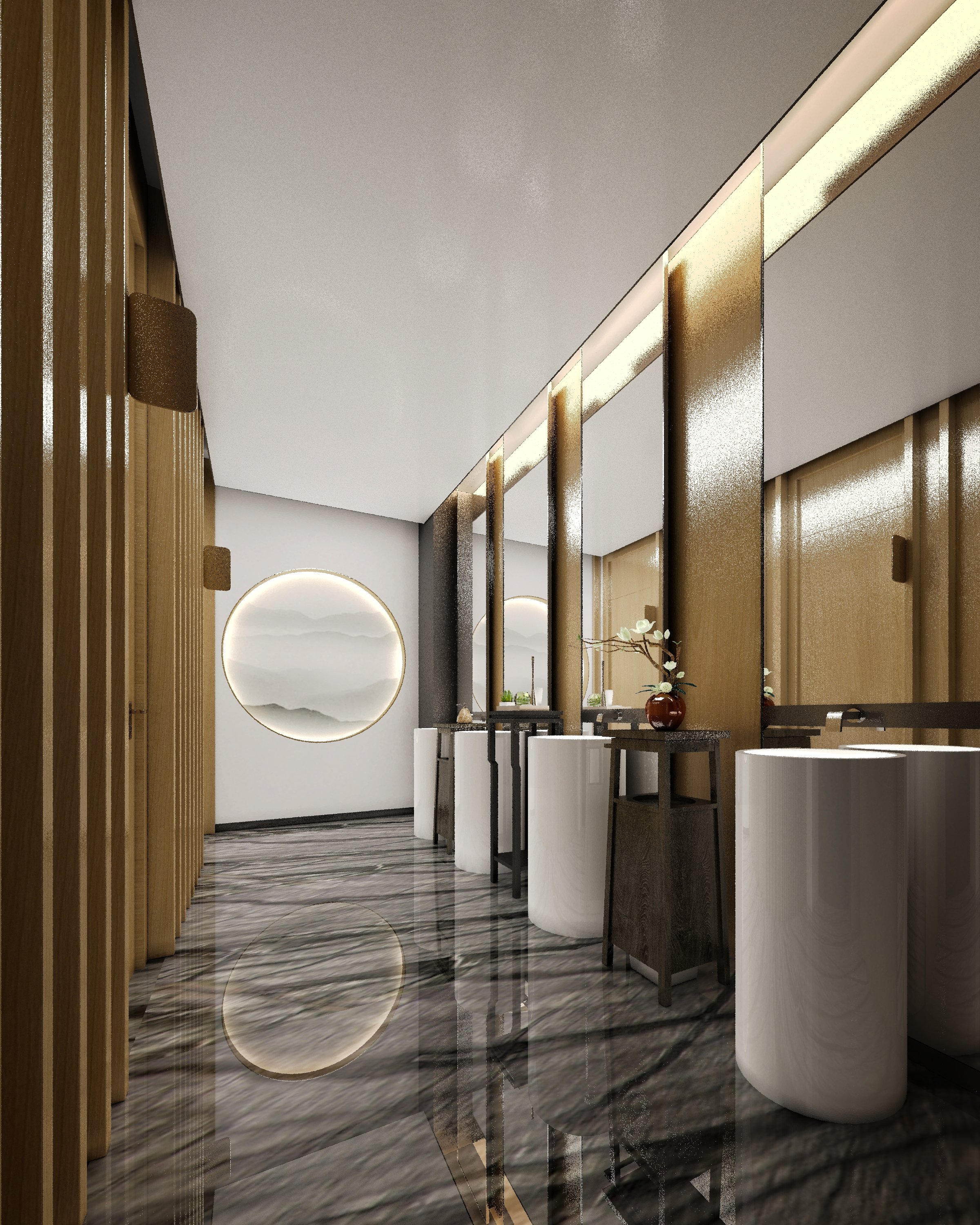 3D RENDER LUXURY BATHROOM