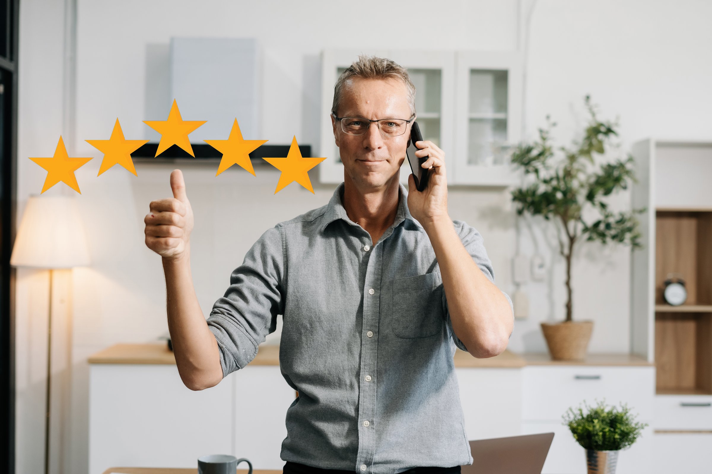 Mature male entrepreneur. small business owner focused on strategy, planning and success, looking to camera.