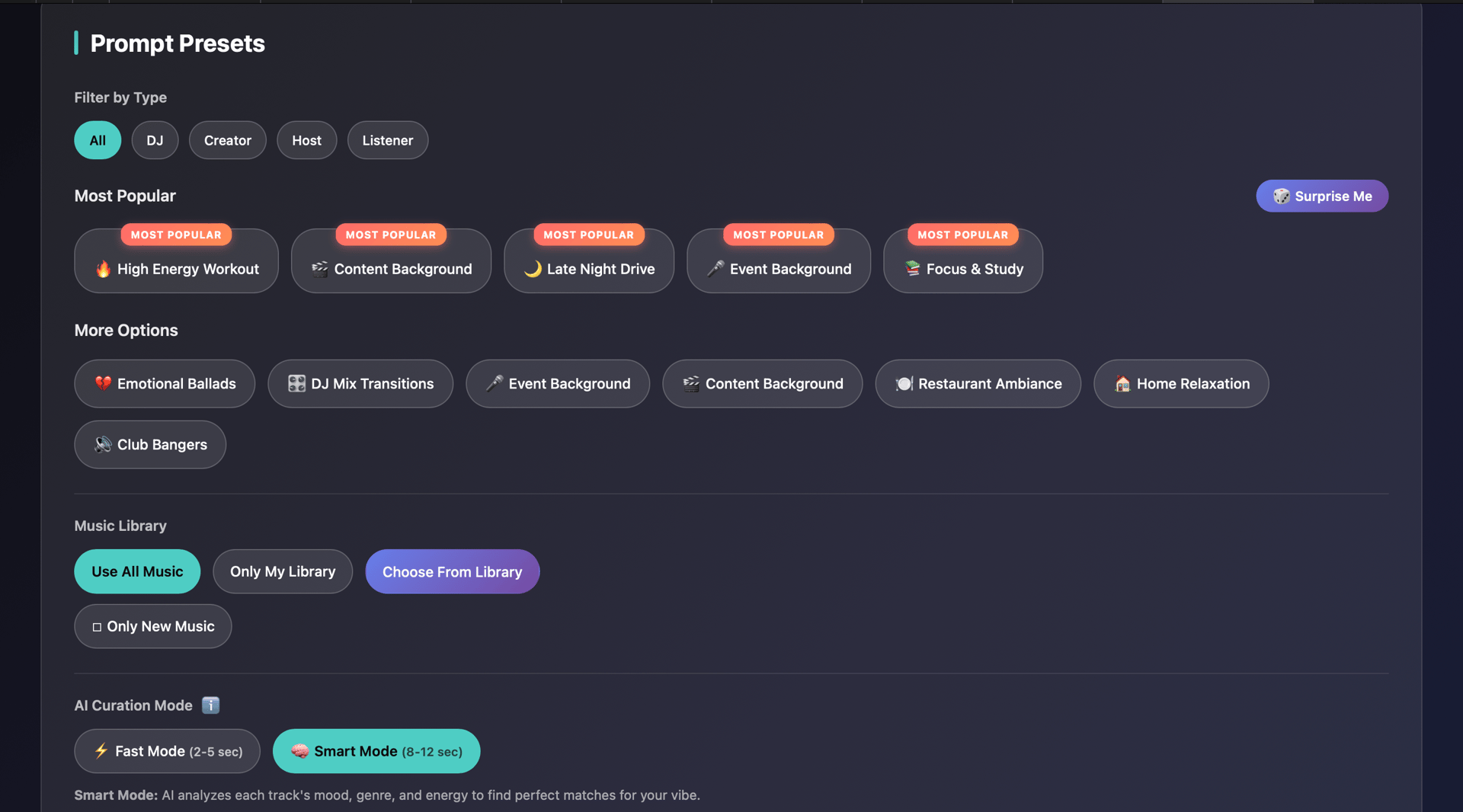 Playlist Generator screenshot