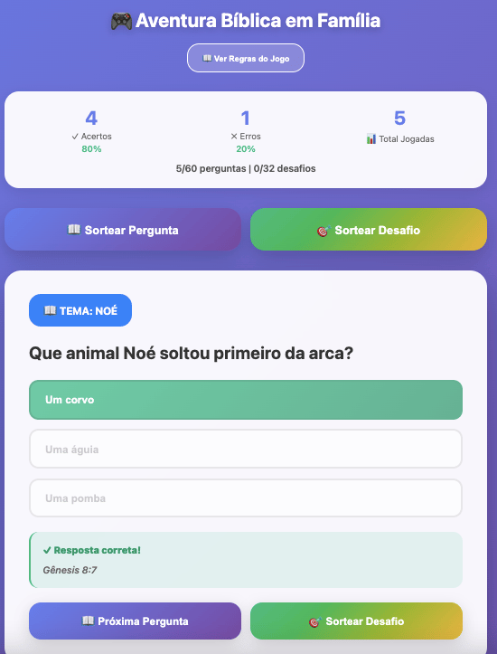 Aplicativo Interativo - Sorteio das cartas online