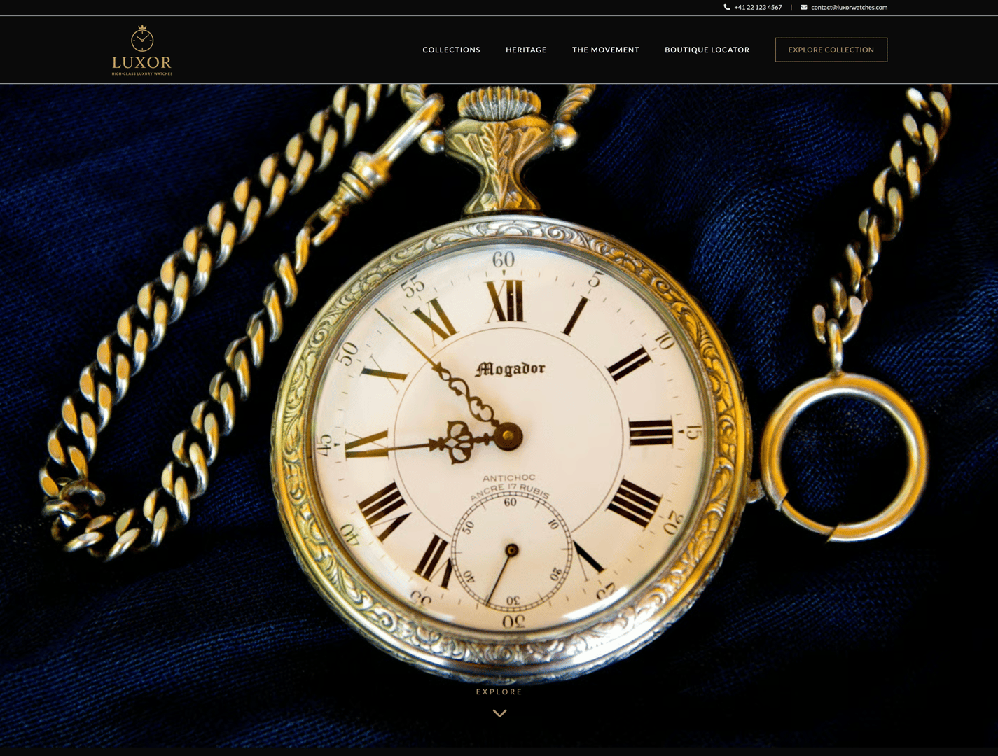 Luxor Luxury Timepieces Website