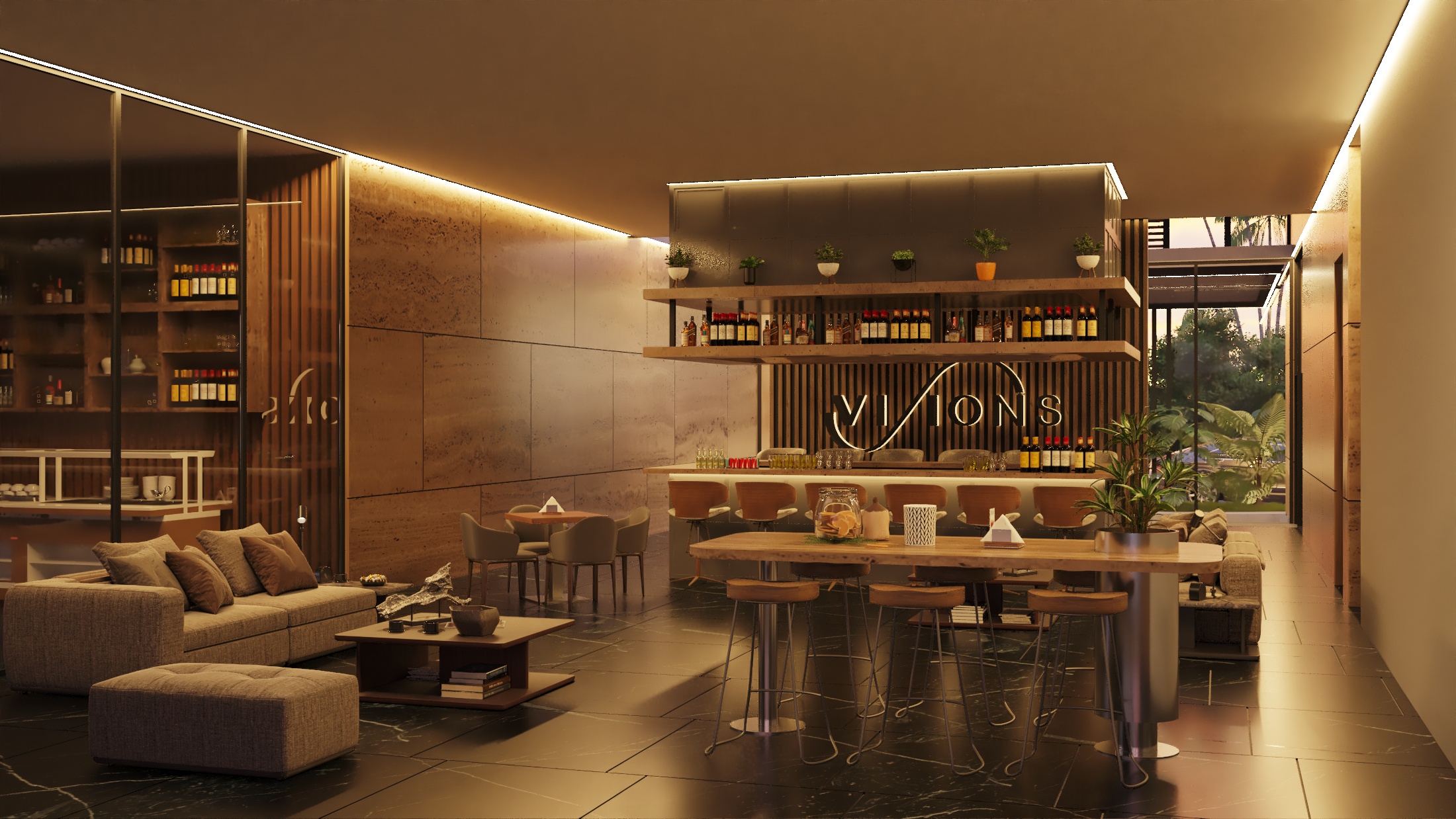 Visions Resort - Bar y amenidades