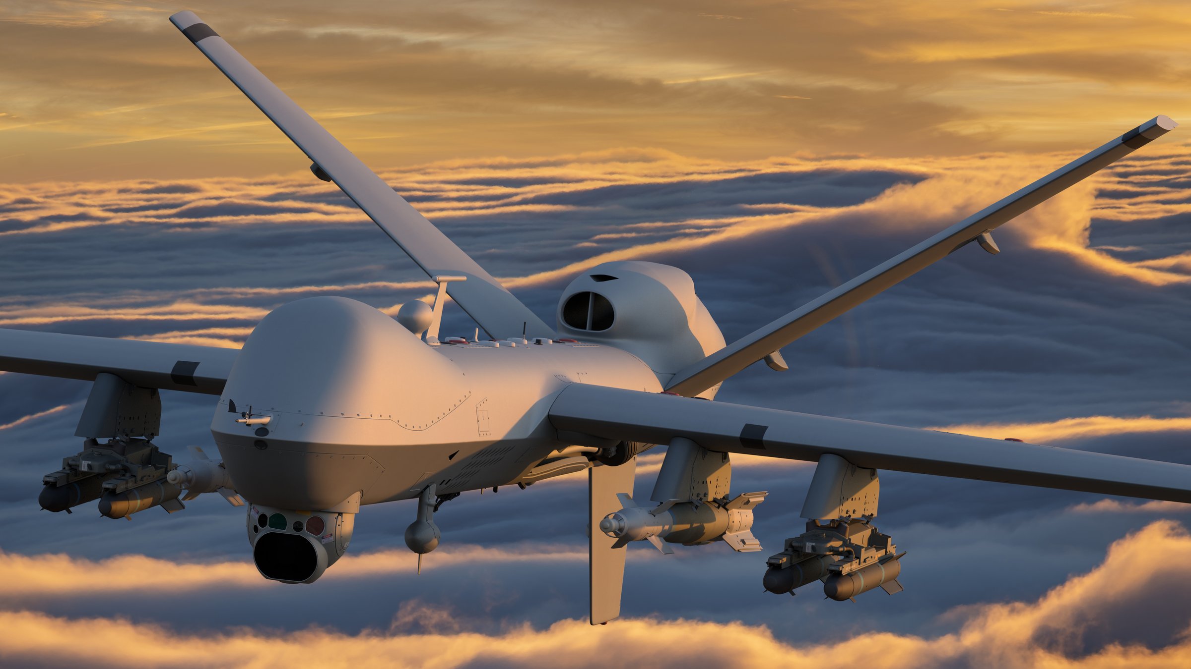 MQ-9 Reaper unmanned combat aircraft on mission
