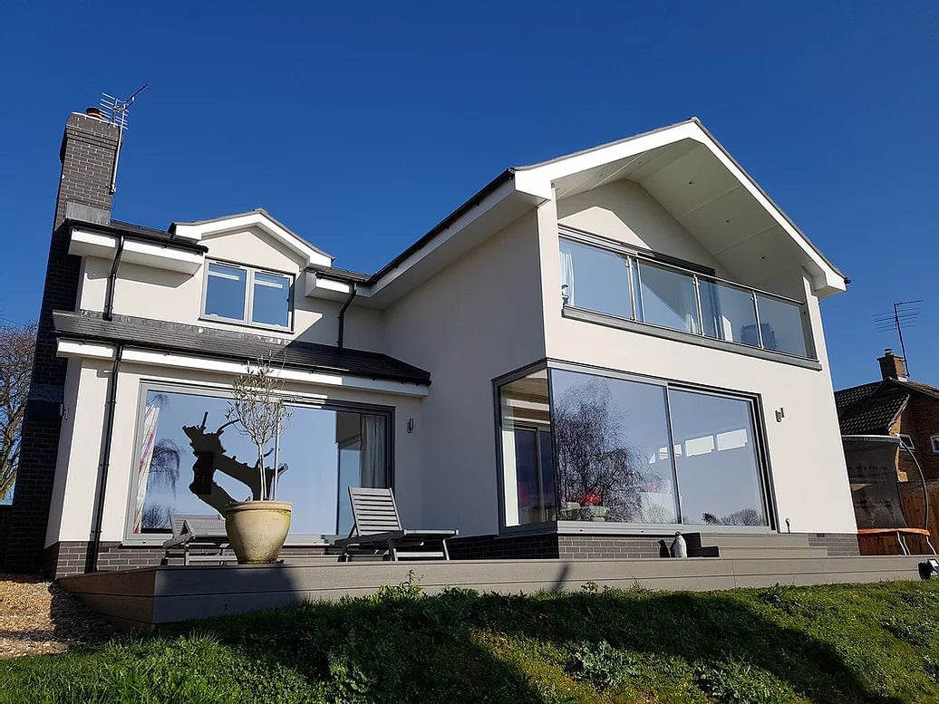 Modern new build construction in Harrold