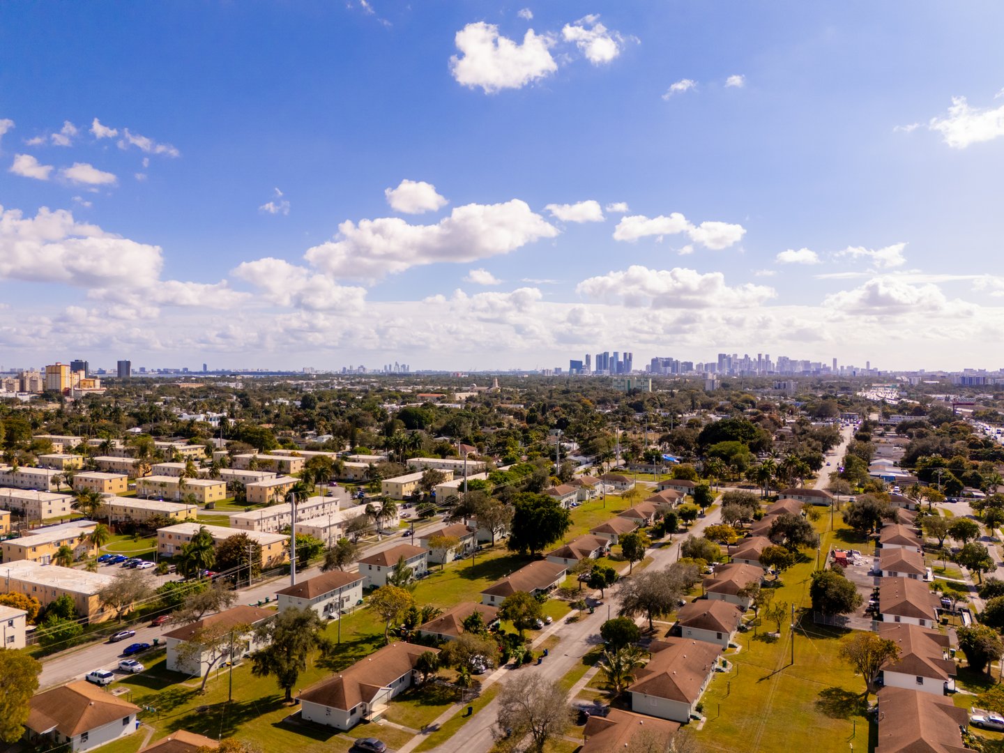 Aerial photo Miami Little River government housing for low income families