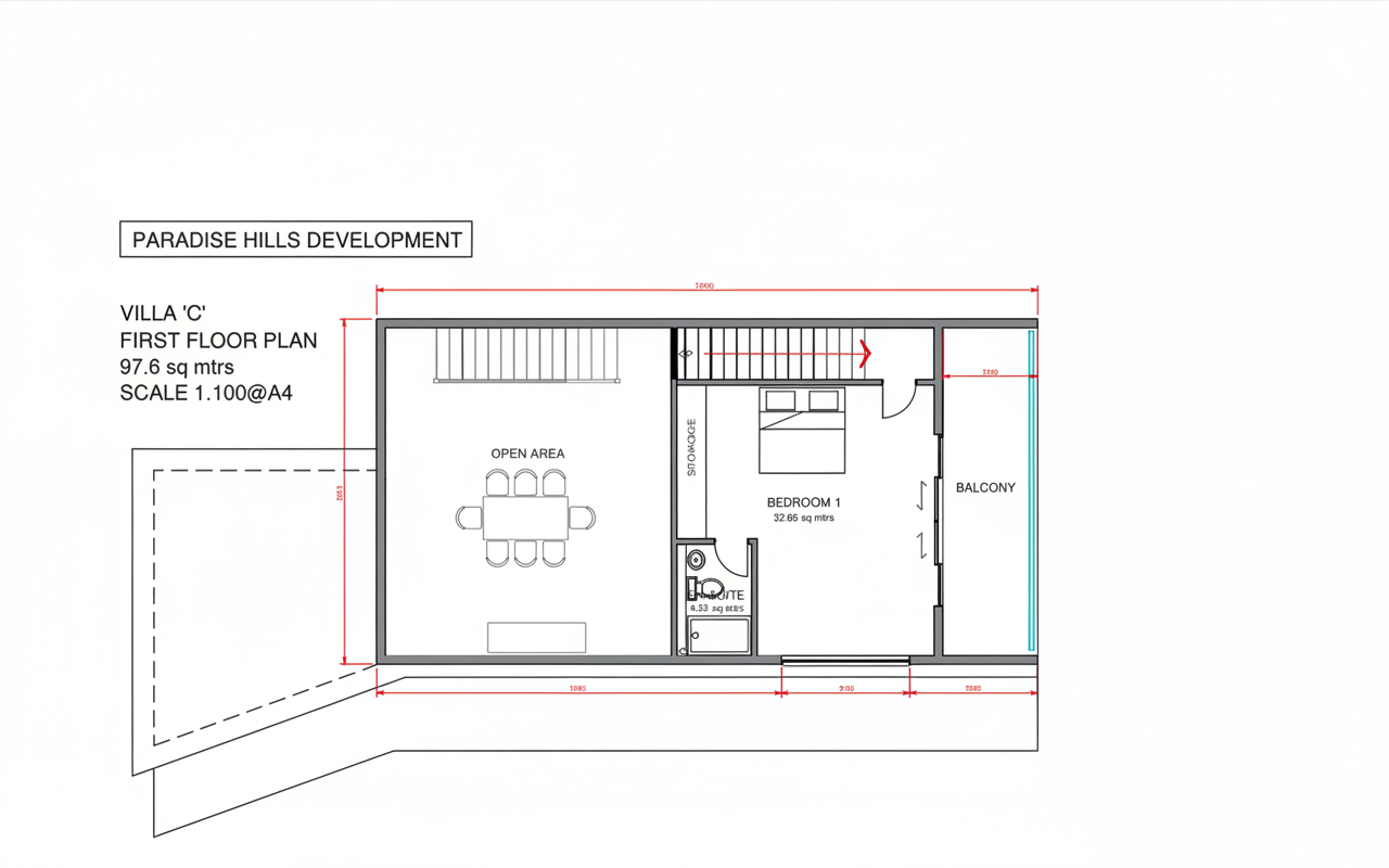Villa Axis Upper Floor Plan
