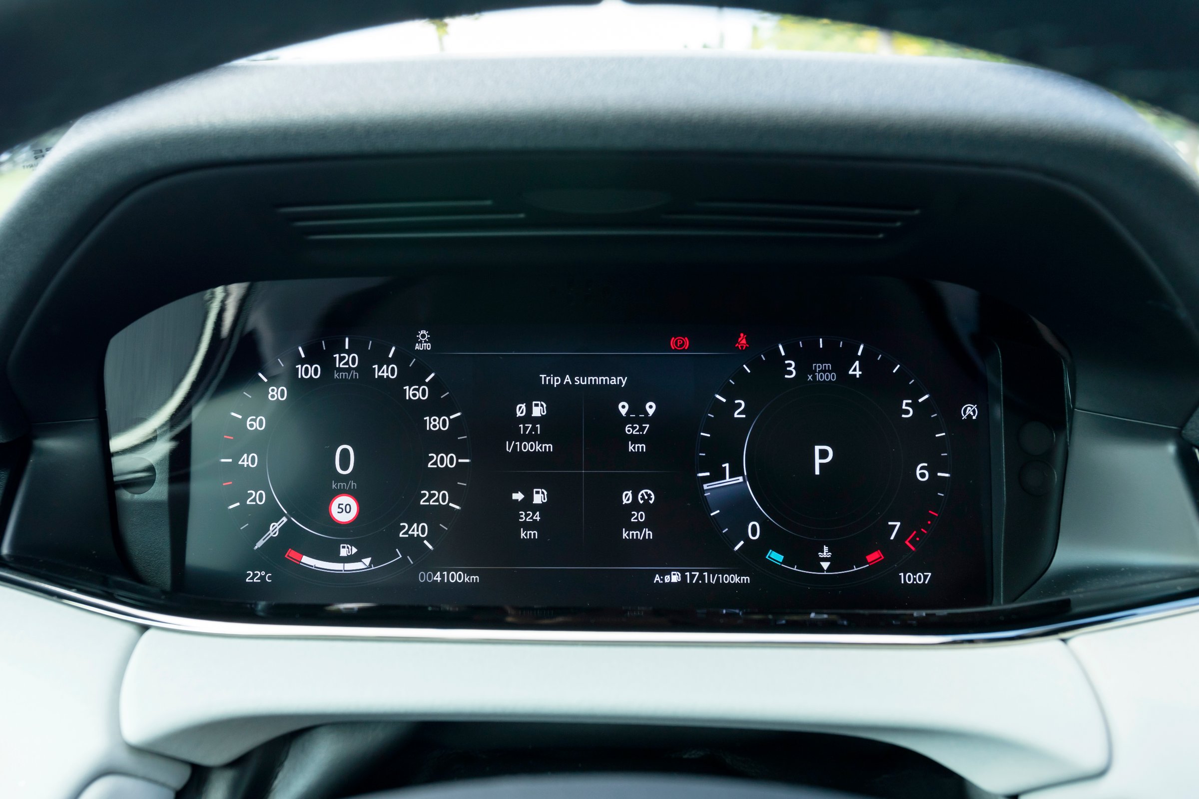 Istanbul, Turkey - August 17 2021 : Range Rover Evoque is a subcompact luxury crossover SUV produced by the British manufacturer Land Rover marque. It has luxury interior design.