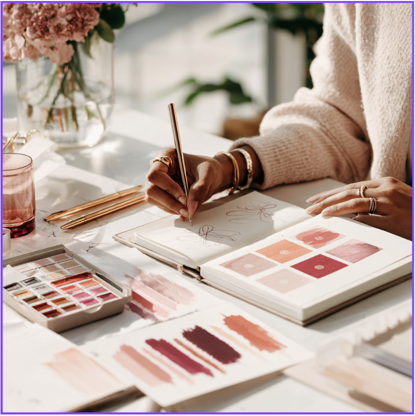 Brand identity design materials