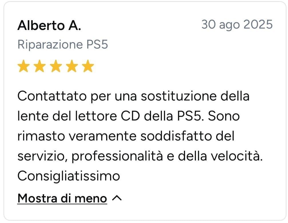 Recensione cliente