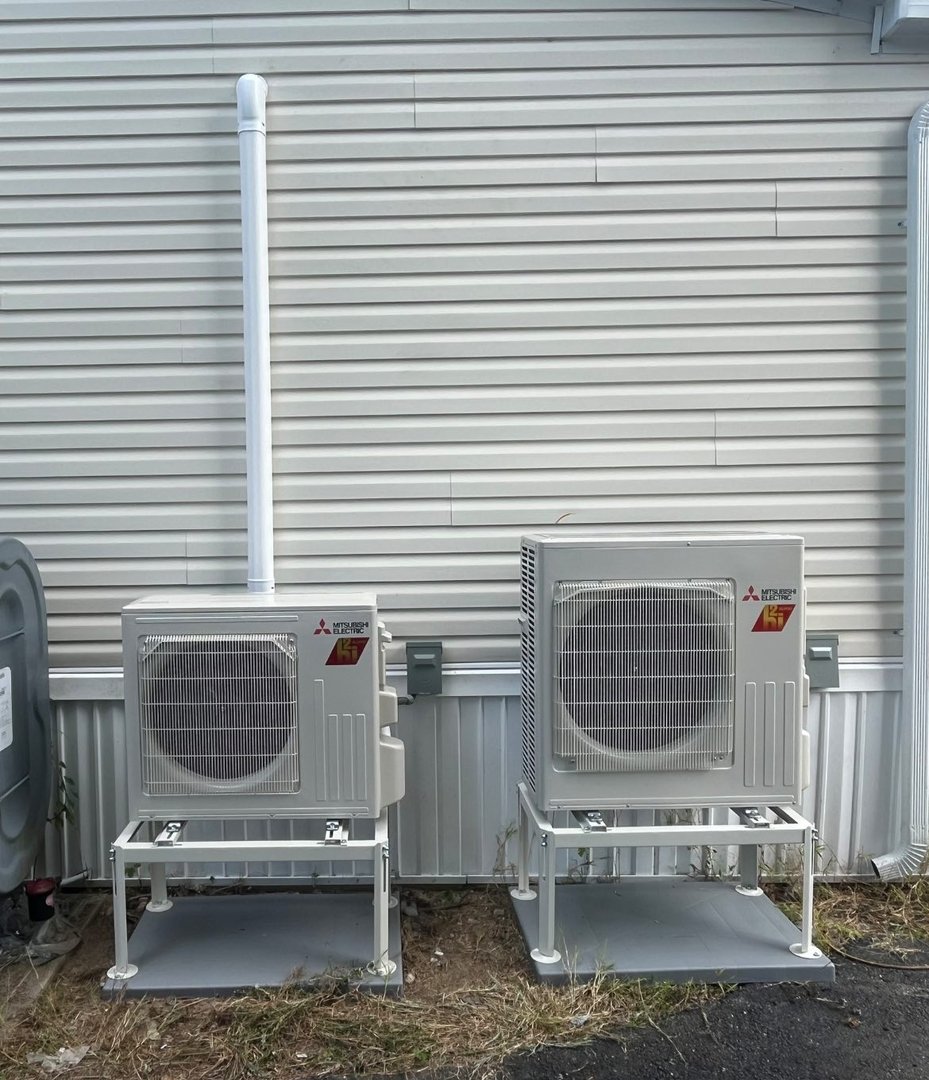Outdoor heat pump unit installation