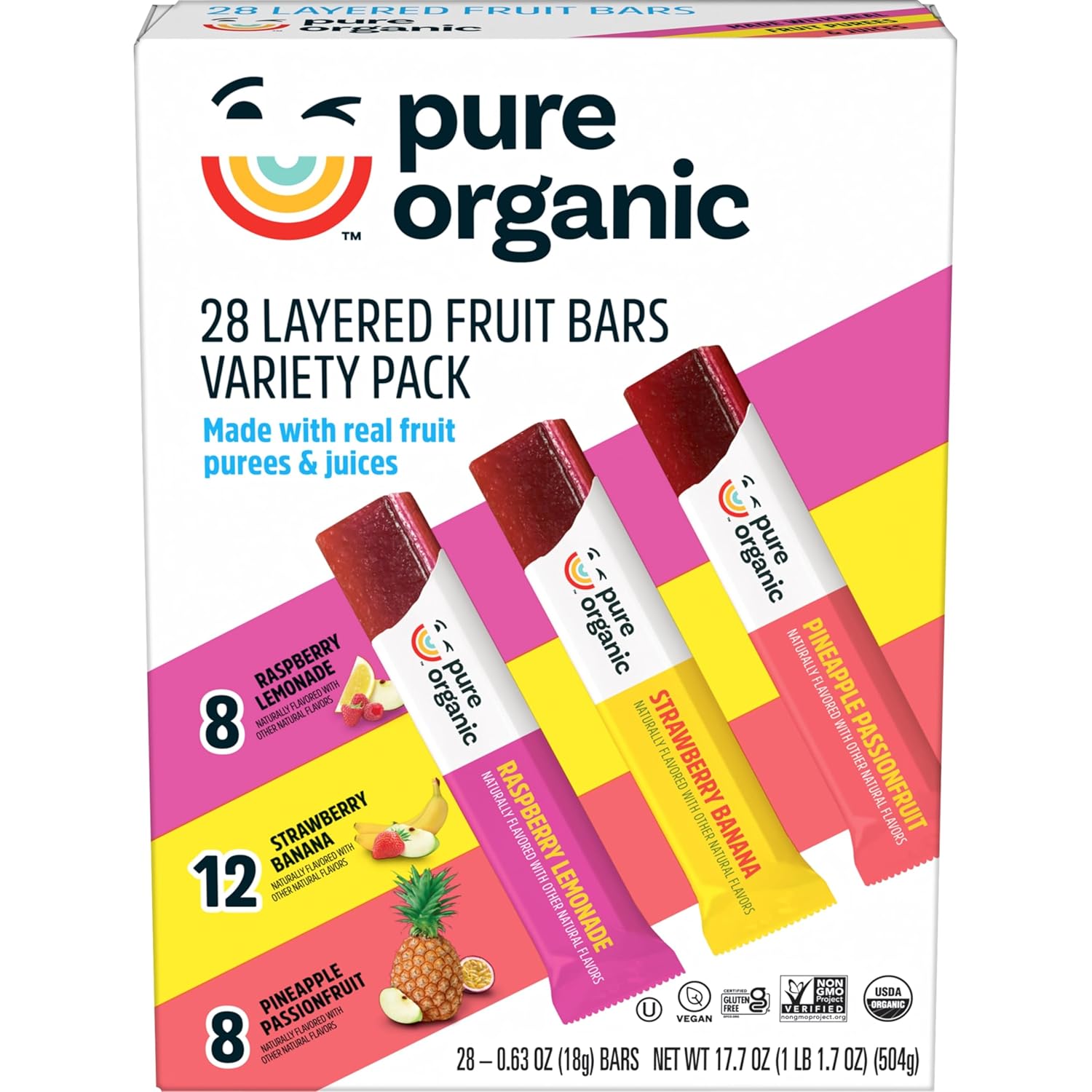 Pure Organic Layered Fruit Bars