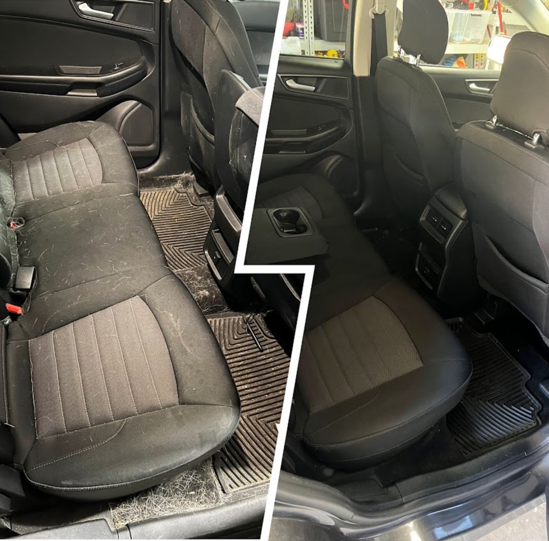 Interior deep clean before and after