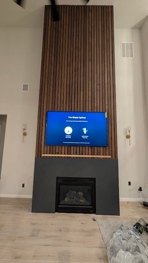 Professional TV mounting project
