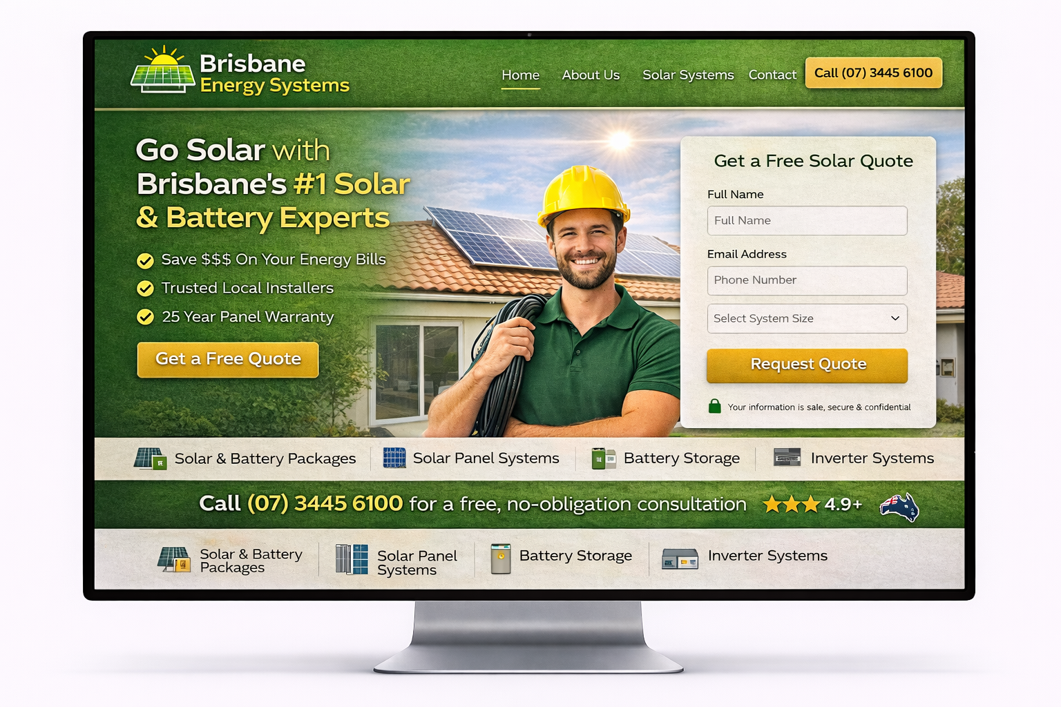 Custom website showcase