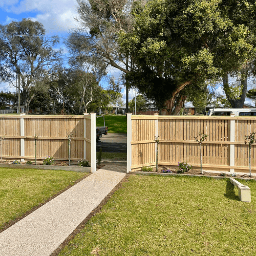 Sandstone garden retaining wall