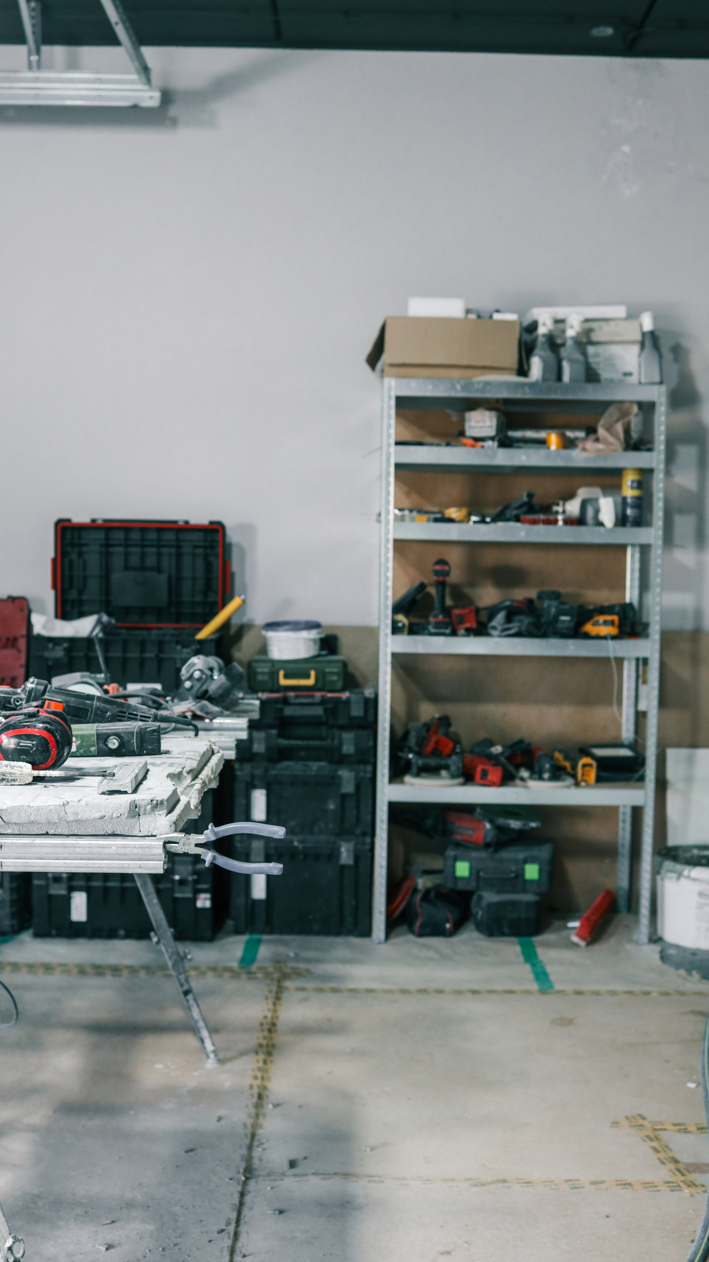 A well-organized workshop showcases various tools and equipment, ready for any project or task